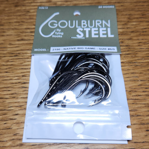 Goulburn Steel 2190 Native Big Game Hooks - Troutlore Fly Tying Shop Australia