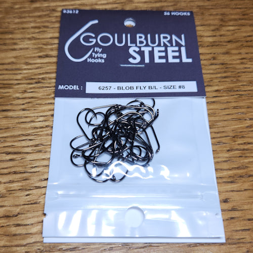 Goulburn Steel 6257 Barbless Blob Hooks - Troutlore Fly Tying Supplies Australia