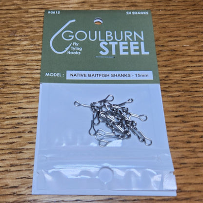 Goulburn Steel Native Baitfish Shanks - Troutlore Articulated Fly Tying Store Australia