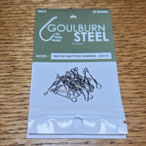 Goulburn Steel Native Baitfish Shanks - Troutlore Articulated Fly Tying Store Australia