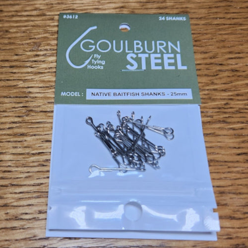 Goulburn Steel Native Baitfish Shanks - Troutlore Articulated Fly Tying Store Australia