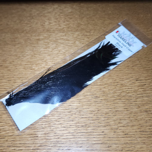 Hareline Half Cape - Black - Troutlore Fly Tying Materials Australia