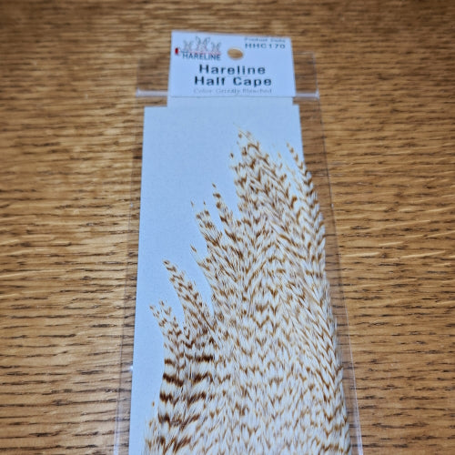 Hareline Half Cape - Grizzly Bleached - Troutlore Fly Tying Shop Australia