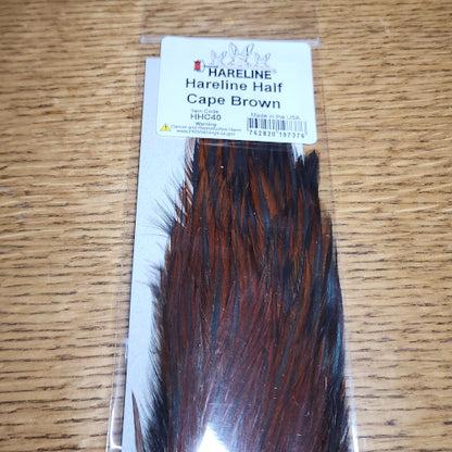 Hareline Half Cape - Brown - Troutlore Fly Tying Store Australia