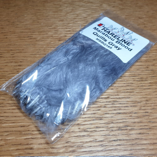 Hareline Marabou Blood Quills Gray