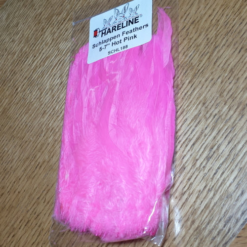 Hareline Schlappen Feathers 5-7 Inch – Hot Pink - Troutlore Fly Tying Feathers Australia