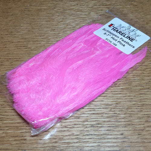 Hareline Schlappen Feathers 5-7 Inch – Hot Pink - Troutlore Fly Tying Feathers Australia