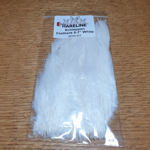 Hareline Schlappen Feathers 5-7 Inch – White
