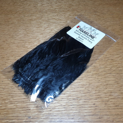 Hareline Strung Saddle Hackle 5-7 Inch Black