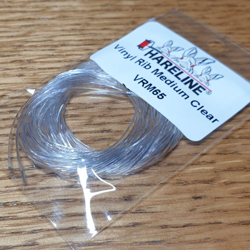 Hareline Vinyl Rib Medium Clear - Troutlore Fly Tying Shop Australia
