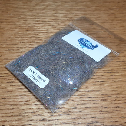 Chuck’N’Duck Hare & Squirrel Dubbing - UV Mosaic Mix - Troutlore Fly Tying Shop Australia