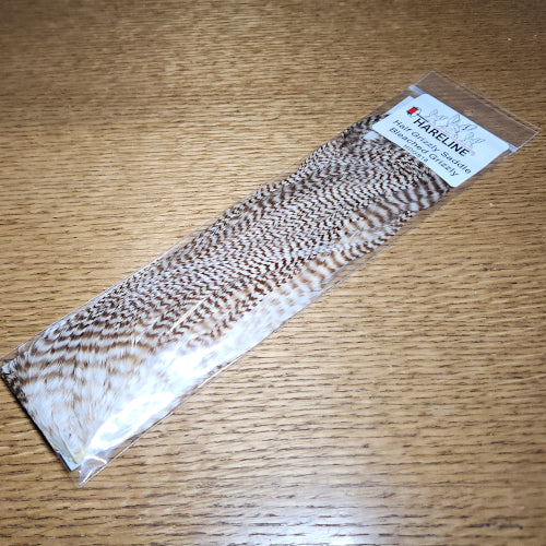 Hareline Grizzly Half Saddle – Bleached Grizzly - Troutlore Fly Tying Store Australia