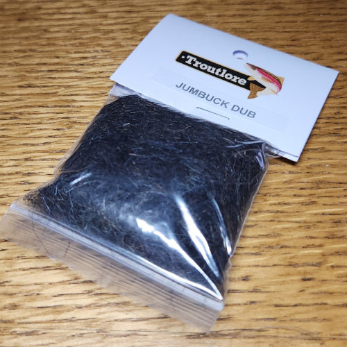 Troutlore Jumbuck Dub - Stonefly Black - Troutlore Fly Tying Materials Australia