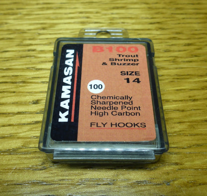 Kamasan B100 Hooks Trout Grub & Buzzer - 100 Pack