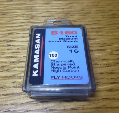 Kamasan B160 Hooks Trout Short Medium Shank - 100 Pack