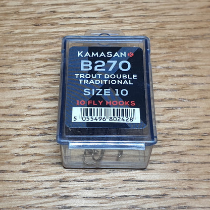 Kamasan B270 Trout Double Hooks - 10 Pack - Troutlore Fly Tying Store Australia