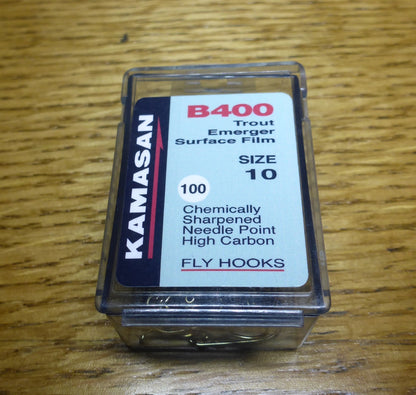 Kamasan B400 Hooks Trout Emerger Surface FIlm - 100 Pack