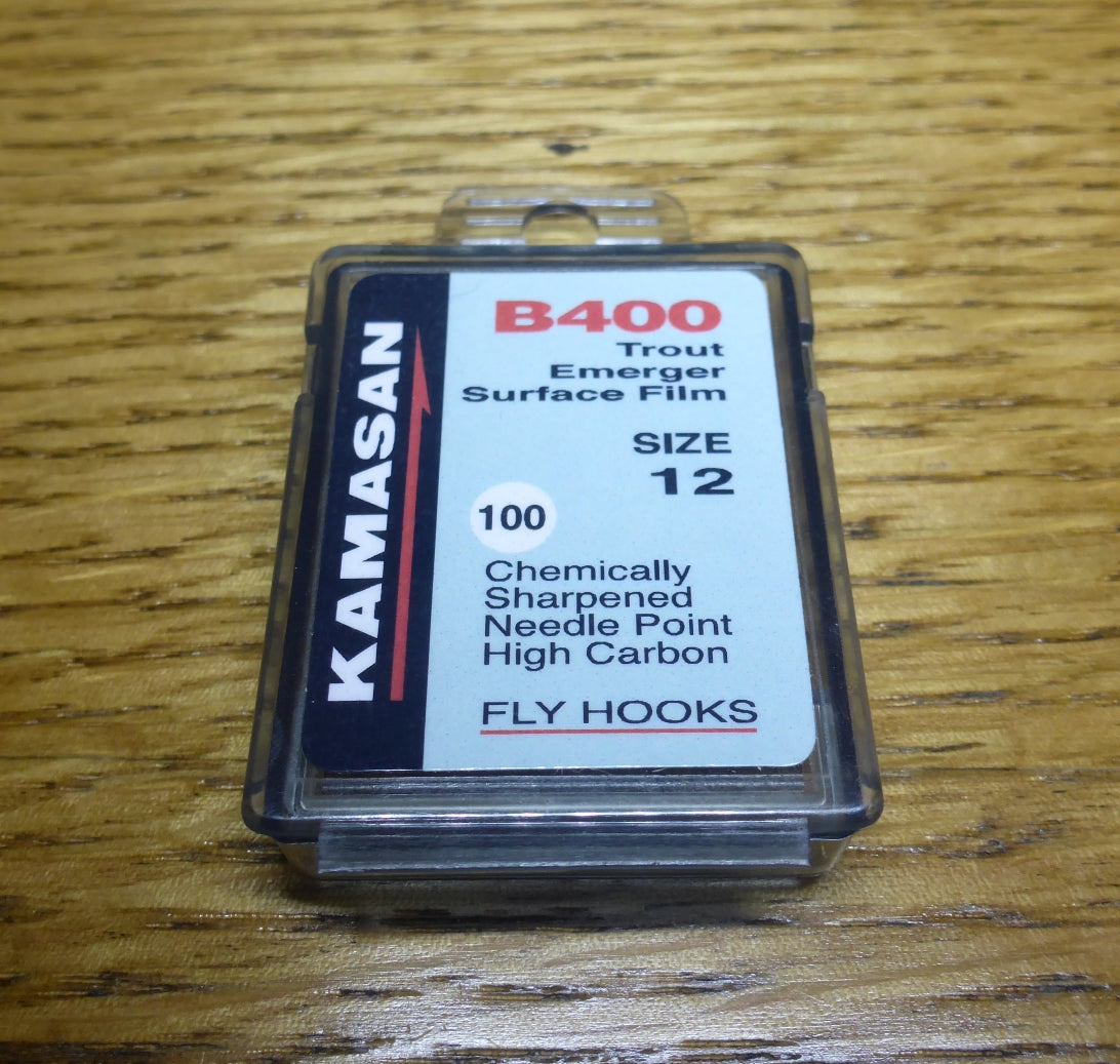 Kamasan B400 Hooks Trout Emerger Surface FIlm - 100 Pack