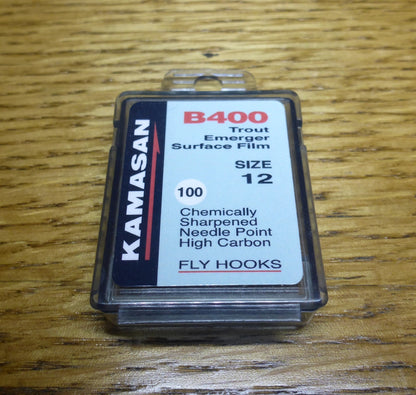 Kamasan B400 Hooks Trout Emerger Surface FIlm - 100 Pack