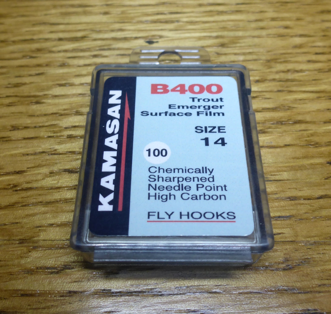 Kamasan B400 Hooks Trout Emerger Surface FIlm - 100 Pack