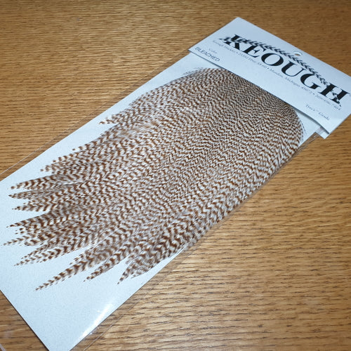 Keough Tyers Grade Cape – Bleached Grizzly AVAILABLE AT TROUTLORE FLY TYING STORE AUSTRALIA