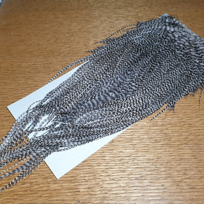 Keough Saddle Grade #2 – Natural Grizzly - Troutlore Fly Tying Hackle Feathers Australia