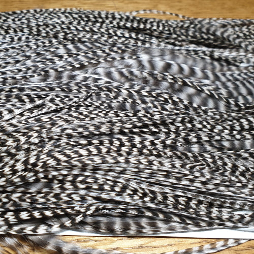 Keough Saddle Grade #2 – Natural Grizzly - Troutlore Fly Tying Hackle Feathers Australia