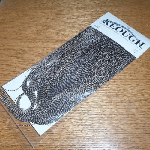 Keough Saddle Grade #2 – Natural Grizzly - Troutlore Fly Tying Hackle Feathers Australia