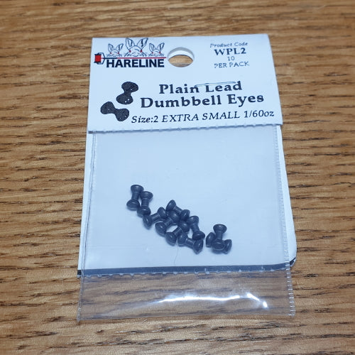 Hareline Plain Lead Dumbbell Eyes – 10 Pcs