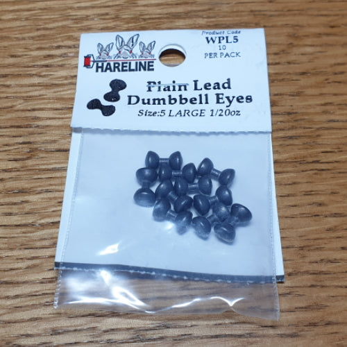 Hareline Plain Lead Dumbbell Eyes – 10 Pcs