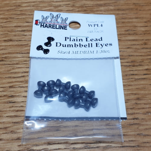 Hareline Plain Lead Dumbbell Eyes – 10 Pcs
