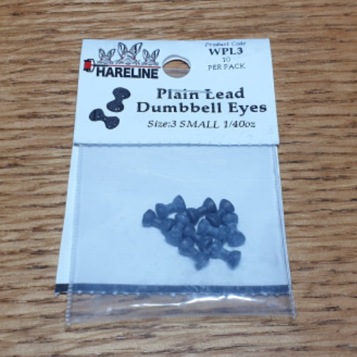 Hareline Plain Lead Dumbbell Eyes – 10 Pcs