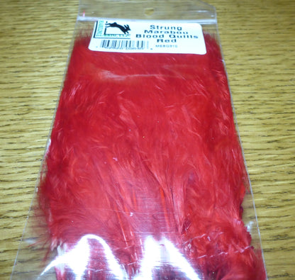 Hareline Marabou Blood Quills Red AvailabelAt Troutlore In Australia