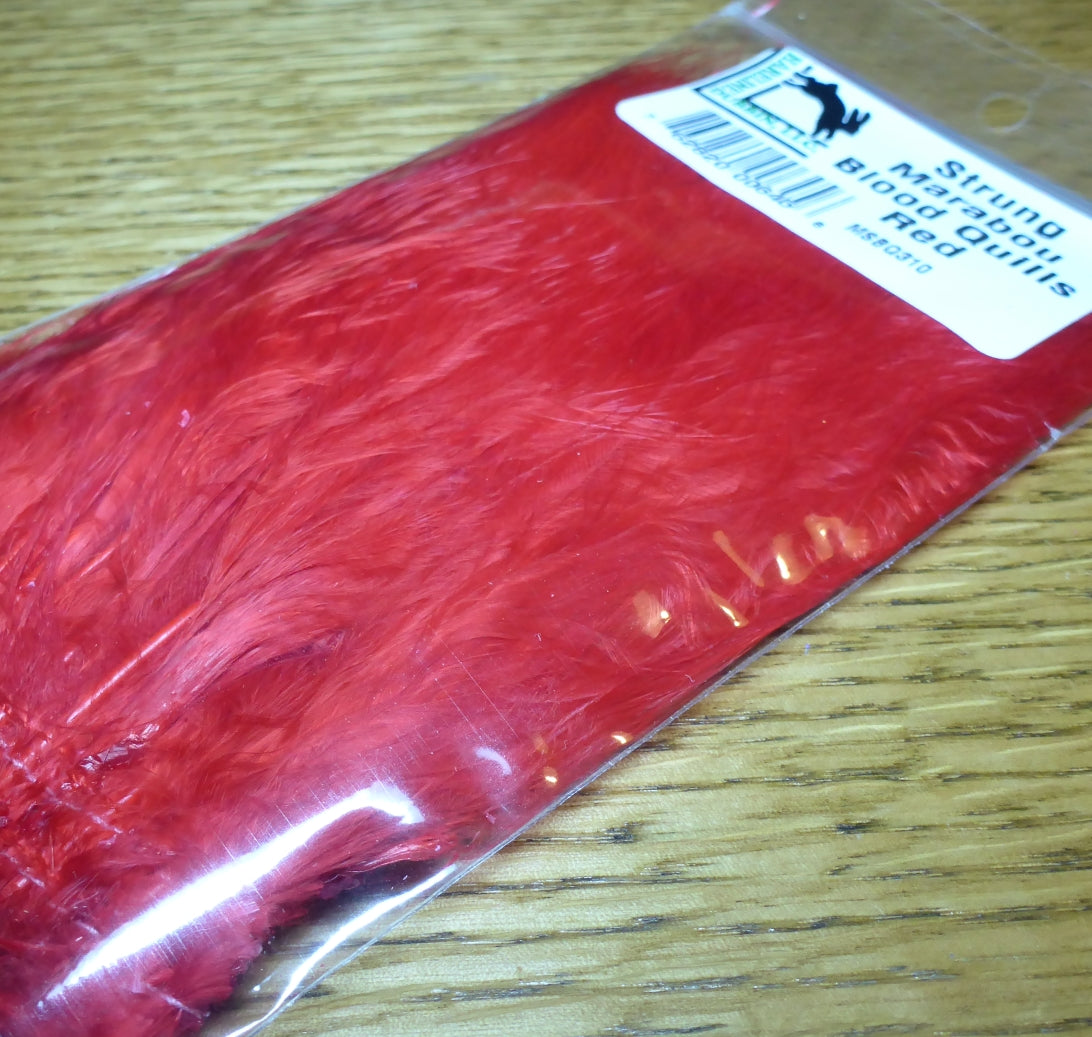 Hareline Marabou Blood Quills Red
