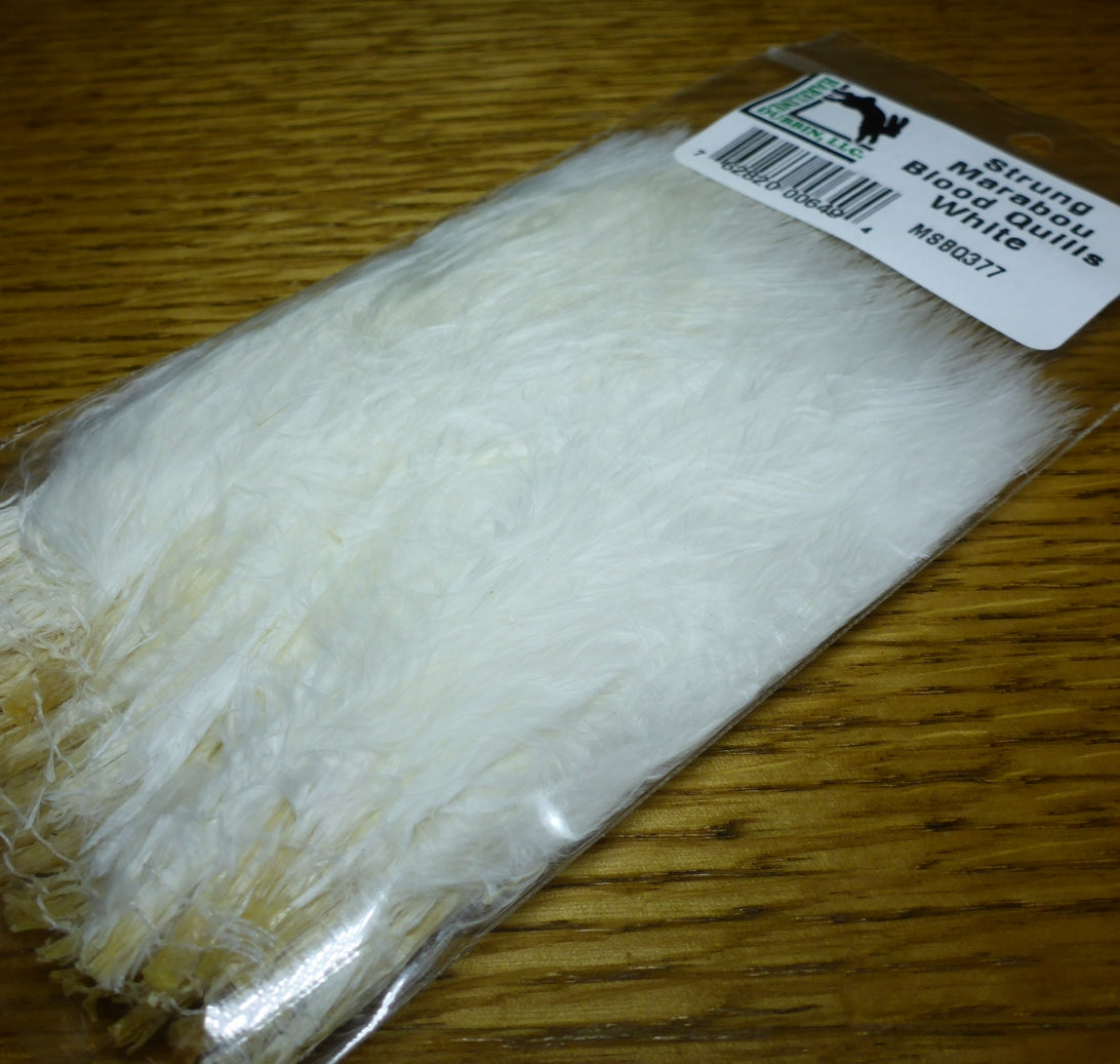 Hareline Marabou Blood Quills White