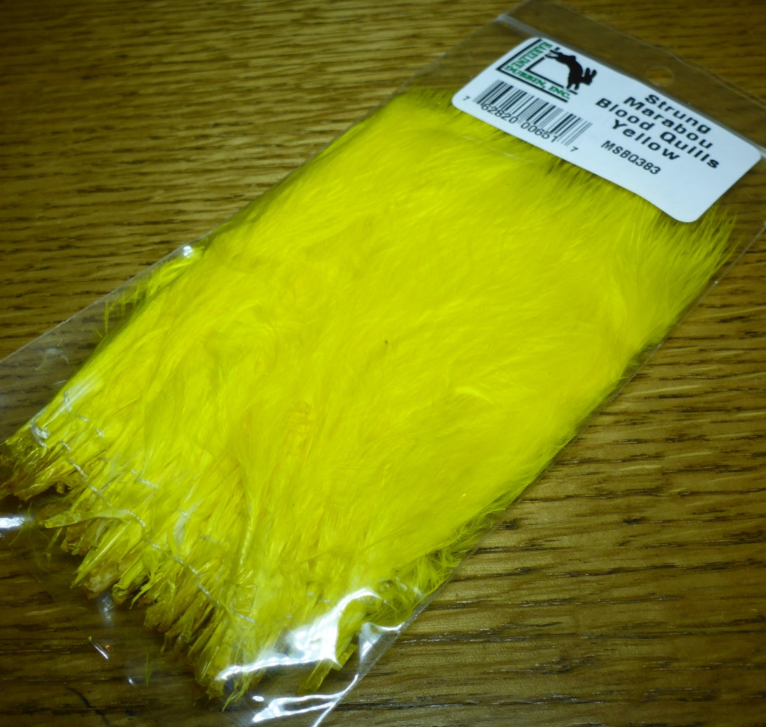 Hareline Marabou Blood Quills Yellow