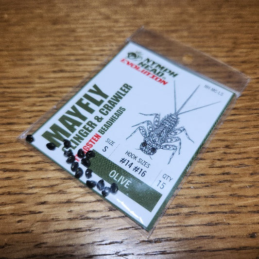 Nymph Head Evolution Mayfly Clinger Olive - Troutlore Fly Tying Store Australia