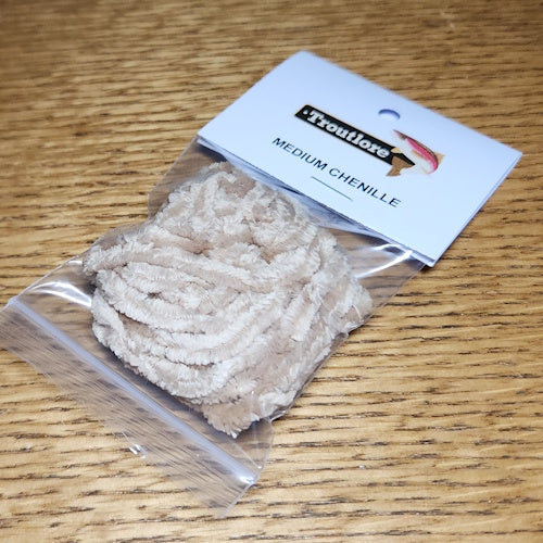 Troutlore Medium Chenille - Tan - Troutlore Fly Tying Store Australia