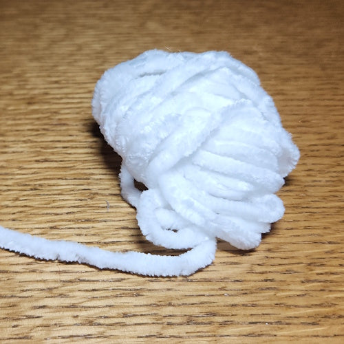 Troutlore Medium Chenille - White - Troutlore Fly Tying Materials Australia
