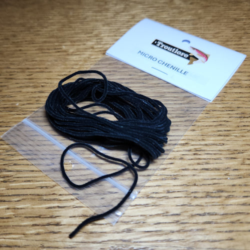 Micro Chenille Micro – Black - Troutlore Fly Tying Store Australia
