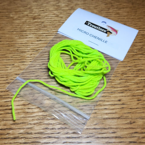 Micro Chenille Micro – Hot Chartreuse - Troutlore Fly Tying Shop Australia
