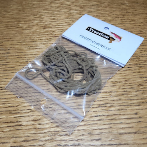 Micro Chenille Micro – Dark Tan - Troutlore Fly Tying Store Australia