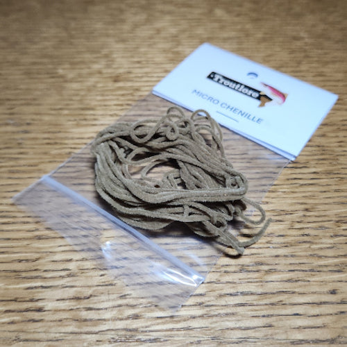 Micro Chenille Micro – Dark Tan - Troutlore Fly Tying Store Australia