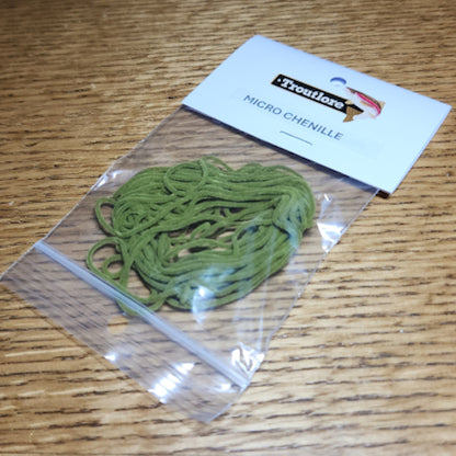 Micro Chenille Micro – Olive - Troutlore Fly Tying Supplies Australia