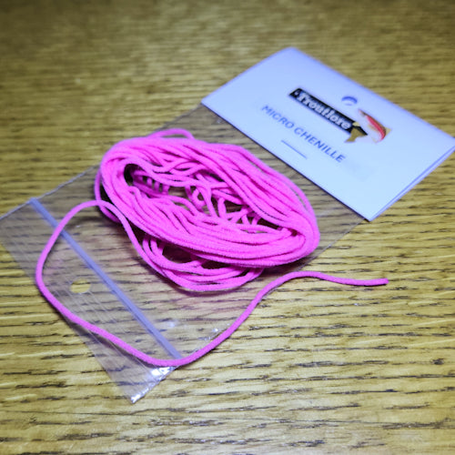 Micro Chenille Micro – Hot Pink - Troutlore Fly Tying Materials Australia