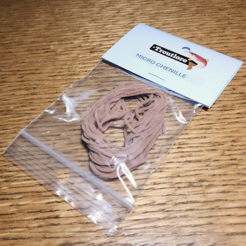 Micro Chenille Micro – Tan - Troutlore Fly Tying Shop Australia