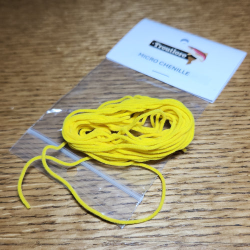 Micro Chenille Micro – Yellow - Available from Australia's Fly Tying Specialist Store - Troutlore