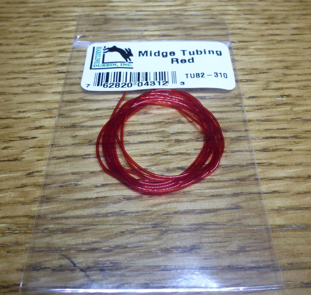 Midge Stretch Rib Stretch Midge Tubing Red - Troutlore Fly Tying