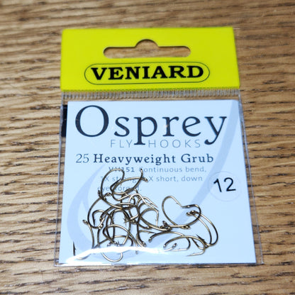 Osprey VH151 Heavyweight Grub Hooks - Troutlore Fly Tying Supplies Australia
