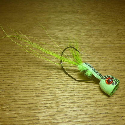 Ozzy Native Flies Frog Popper AVAILABLE AT TROUTLORE FLY TYING STORE AUSTRALIA